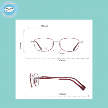 Gọng kính kim loại mã 6193